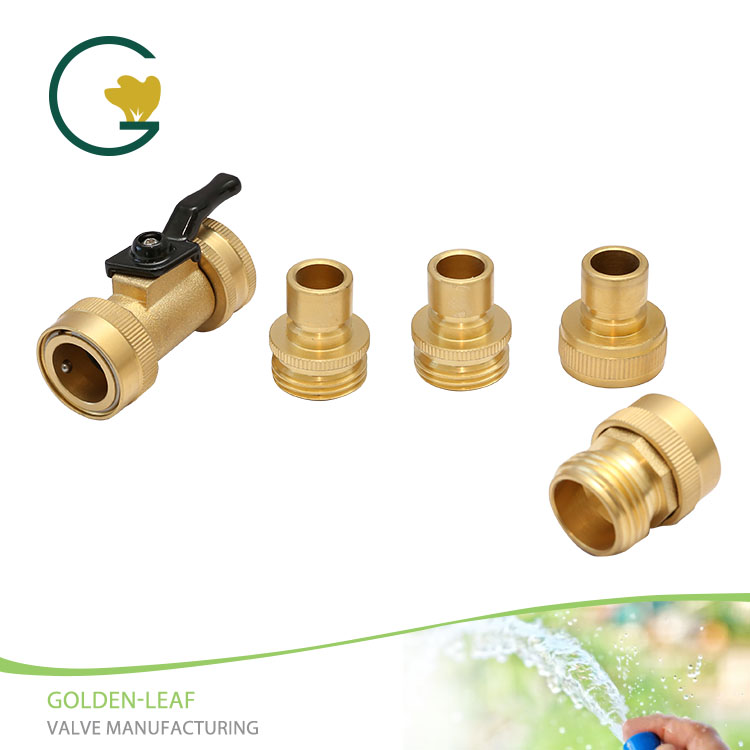 5 Piece Brass Threaded Quick Connector Hose Set 3/4 