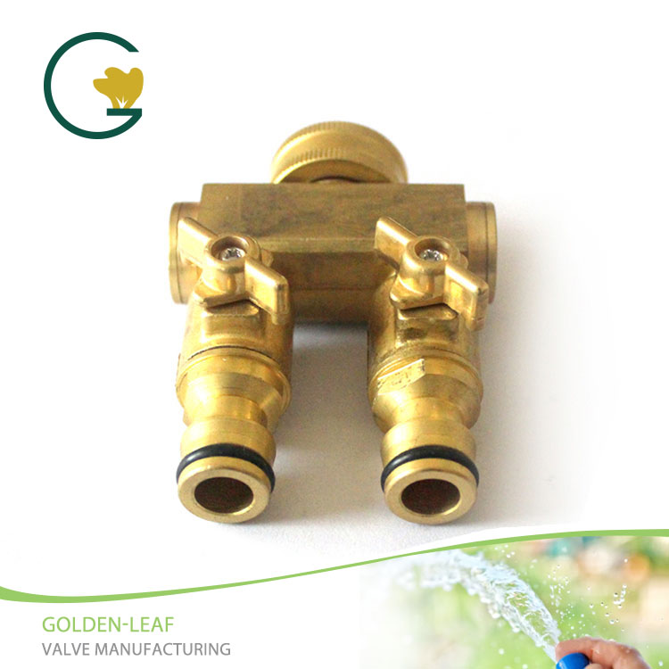 Adaptor Hose Manifold Hose Duty Brass 2 Way